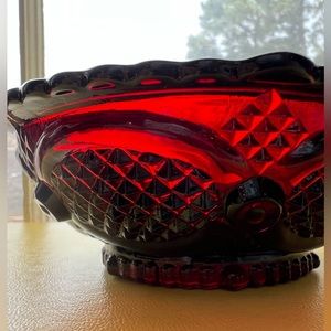 Vintage Avon Cape Cod Ruby Red bowl